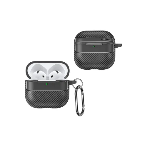 Antey Compatibility Apple AirPods Pro/4/3/2 PC Premium Carbon Fiber Texture Impact Resistant Headphone Cases