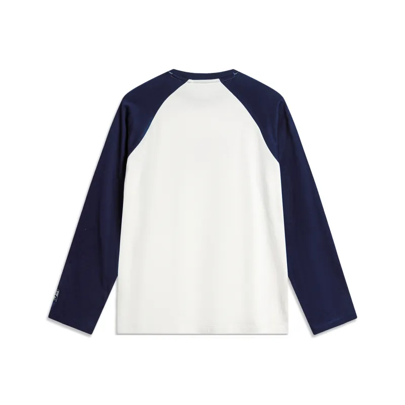 LiNing Sports Life Collection T-Shirt Women's Milky White / Sailor Blue-1