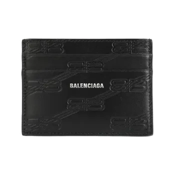 Balenciaga Cow Leather Card Holder Regular Men's Black
