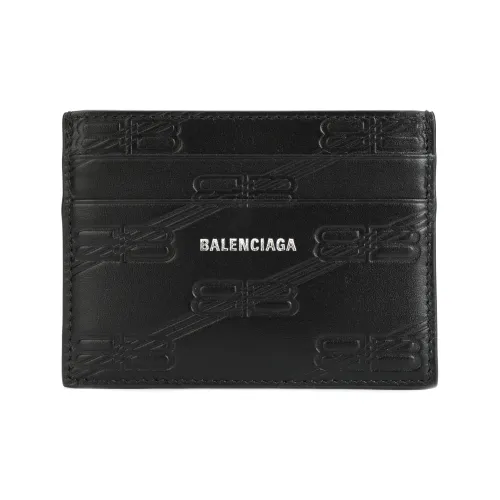 Balenciaga Cow Leather Card Holder Men's Black