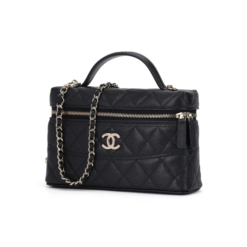 CHANEL Caviar Calfskin Shoulder Bag, Crossbody Bag, Handbag Women's Black-1
