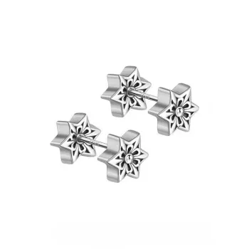 ZWU Silver Plated Cool And Stylish Stud Earrings Unisex