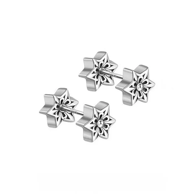 ZWU Silver Plated Cool And Stylish Stud Earrings Unisex-2