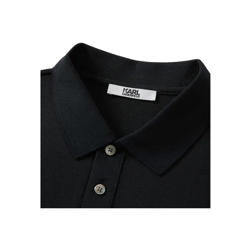 KARL LAGERFELD SS25 Polo Shirt Men's Black-1