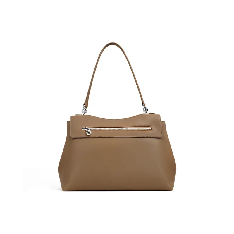ROBERTA DI CAMERINO Cow Leather Shoulder Bag Regular Women's Mocha/Classic Black-2
