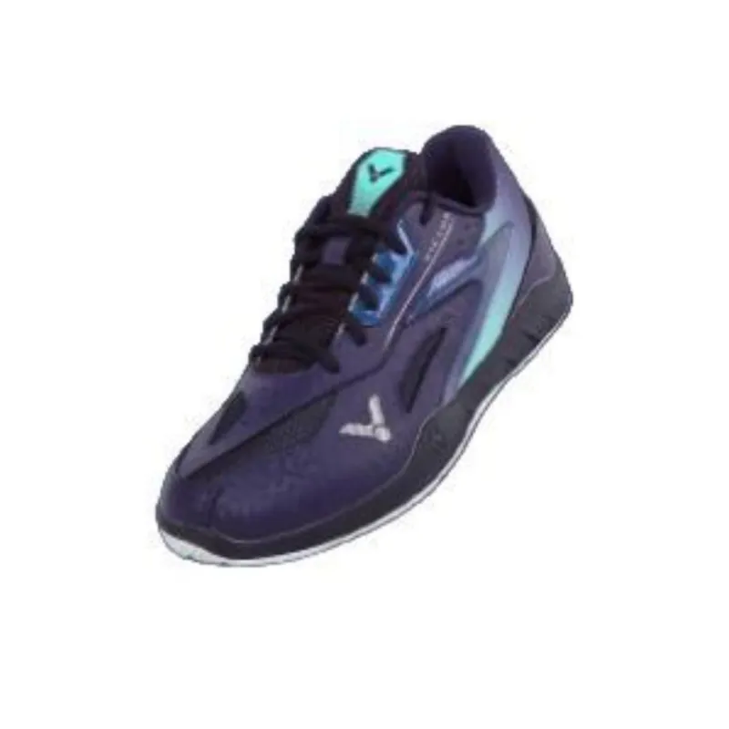 VICTOR Cushioned Slip Resistant Abrasion Resistant Low Top Badminton Shoes Unisex Blue-2