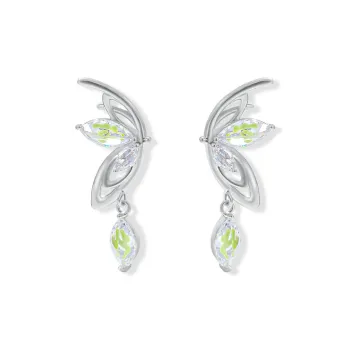 BING STUDIO 925 Silver Needles Stud Earrings Women's