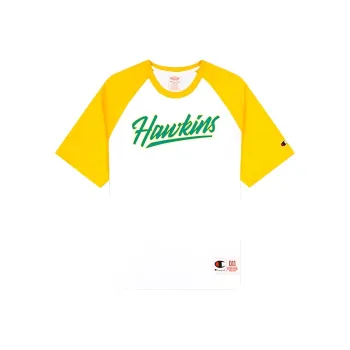 Champion x Stranger Things Raglan Sleeve T-Shirt Unisex White Yellow US Version