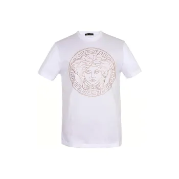 VERSACE Medusa Motif Studded T shirt