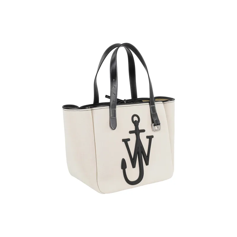 JW Anderson Cotton Tote Bag, Shopping Bag, Handbag Women's White-1