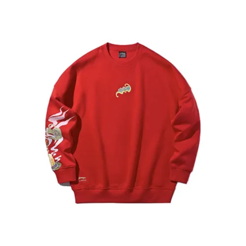 Disney X LINING Sweatshirts Men Cherry Total Crimson