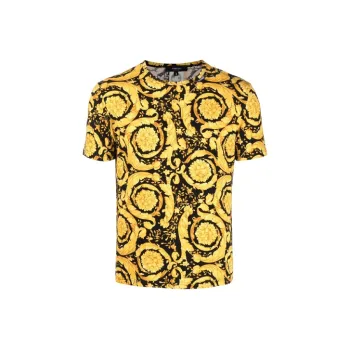 VERSACE Baroque print Crew Neck T shirt