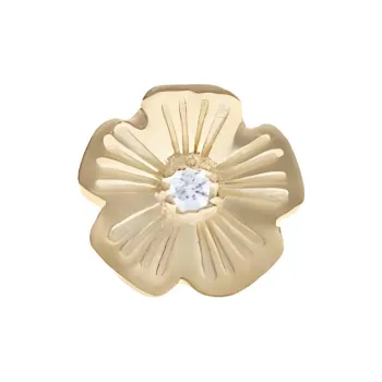 COACH 14K Gold Diamond Stud Earrings Women's Gold