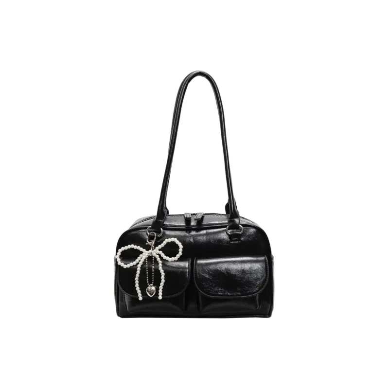 Yalu PU Shoulder Bag Women's Black/Red/Silver/White-1