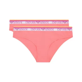 EMPORIO ARMANI Two pack Of Asv Iconic Organic cotton Briefs With Logo Waistband