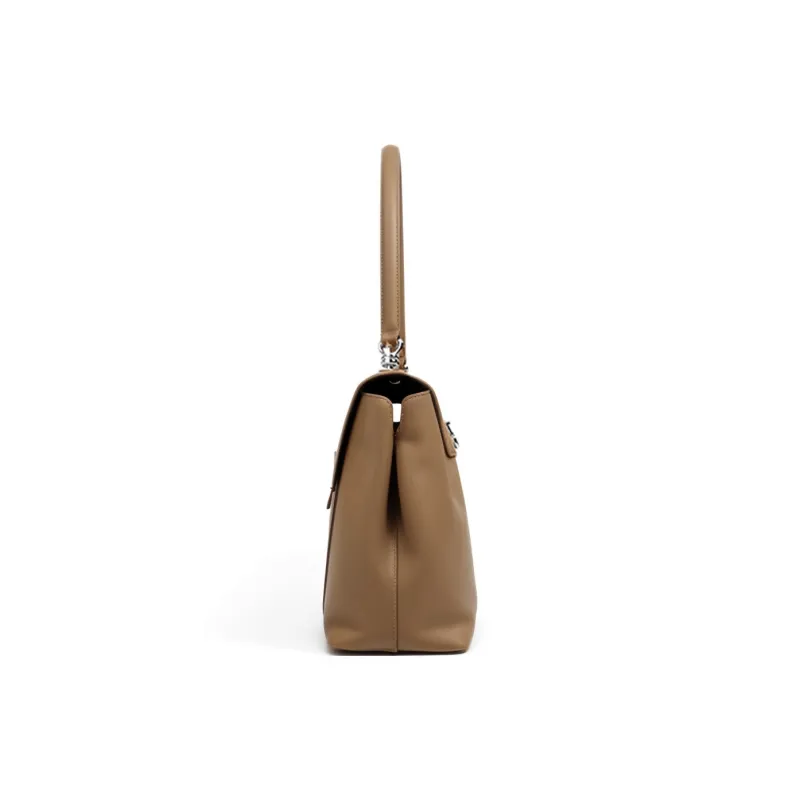 ROBERTA DI CAMERINO Cow Leather Shoulder Bag Regular Women's Mocha/Classic Black-3