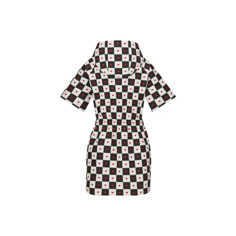 DIOR Short Sleeved Dresses Women's Black White Red-1