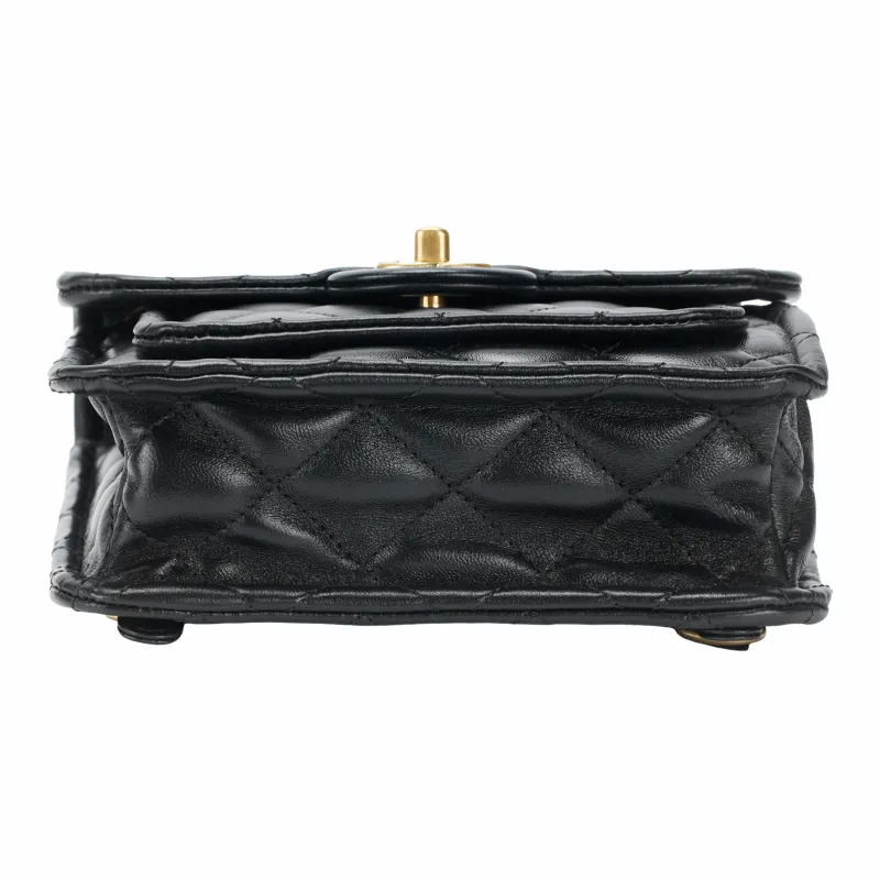 CHANEL Lambskin Backpack Women's Black-3