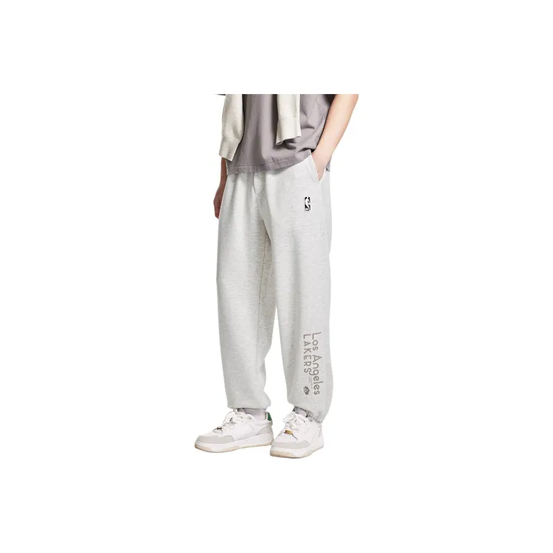 JACK JONES· x NBA Knitted Sweatpants Men's G01 Stone Gray Heather-1