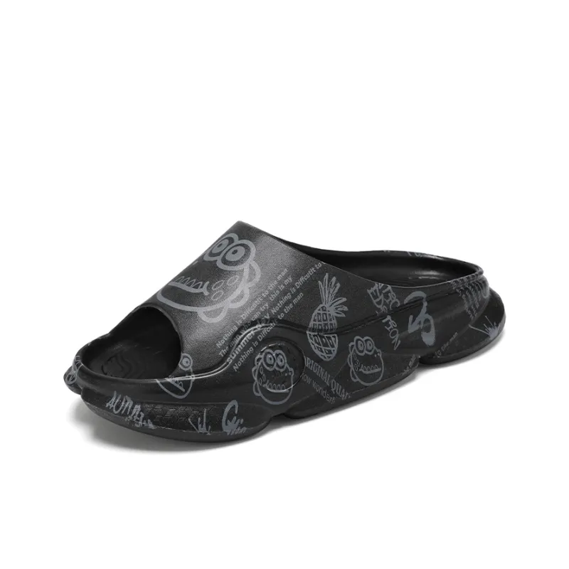 NANJIREN EVA Graffiti Slip Resistant Abrasion Resistant Cushioning Slide Slippers Men's-13