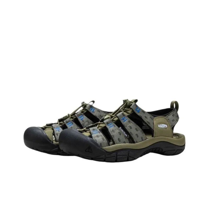 Études x KEEN Newport Retro Breathable And Wear resistant River Trekking Shoes Men's Olive Green-1