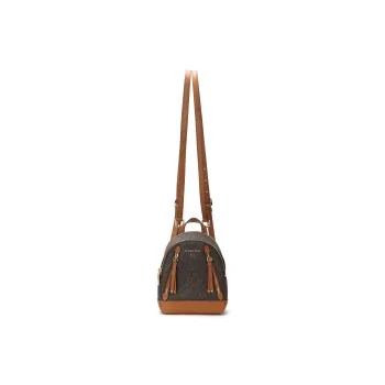 MICHAEL KORS MK Brooklyn Canvas Backpack Extra Small Women's 1Brown & Acorn Brown