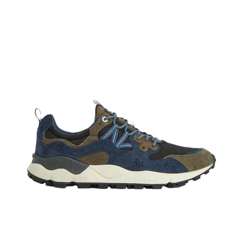 FLOWER MOUNTAIN x BARBOUR Back Country Uni Low Top Casual Shoes Unisex Marine Blue-1