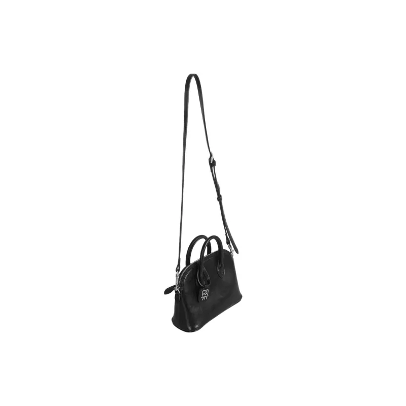 Kikawa Card PU Dome Bag, One Shoulder Handbag Small Size Women's Black-4