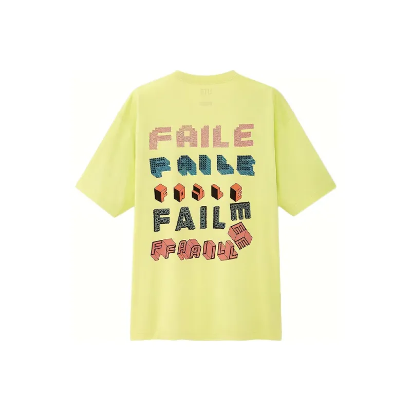 UNIQLO T Shirt Unisex Apricot Yellow-0