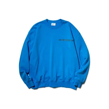 ROARINGWILD Crew Neck Loose Fit Plus Size Sweatshirt Unisex Sky Blue