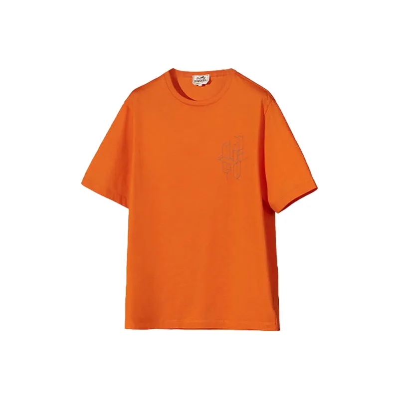 HERMES T-Shirts Men Orange-0