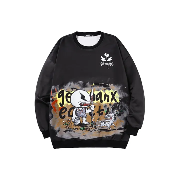 GENANX Crew Neck Loose Fit Regular Sweatshirt Unisex-0