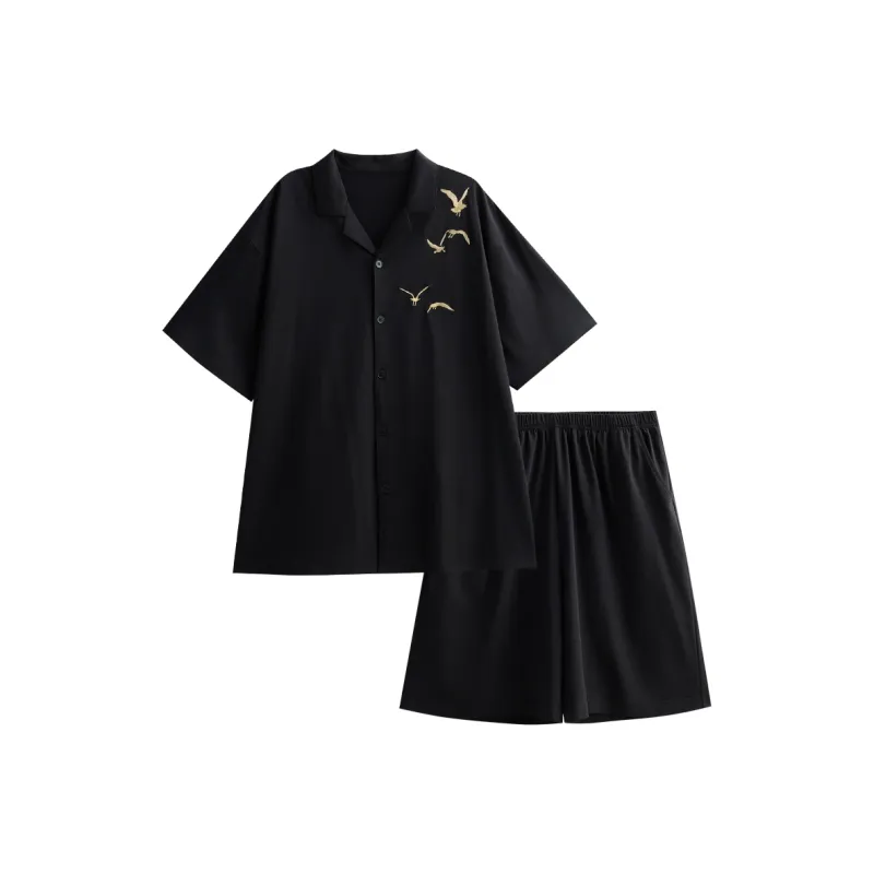 Same Language Pajama Set Men's Wajire Black-0