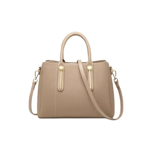 PAYOT Cow Leather Shoulder Bag Crossbody Bag Handbag Women's Apricot/Black