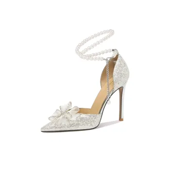 Lily Wei Slim Heel High Heels Women's White