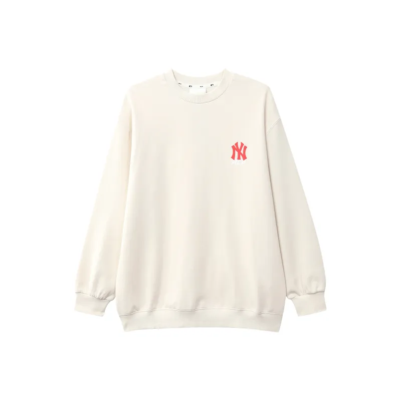 MLB New York Yankees Sweatshirts Unisex Ivory White-0