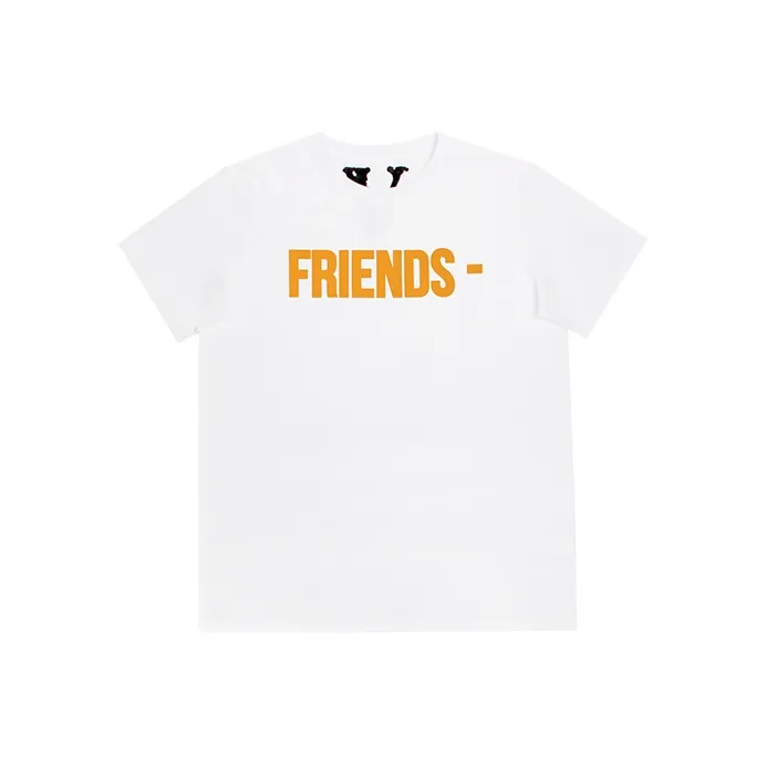 VLONE Friends Collection Large Logo Collection T Shirt Unisex White Yellow-0