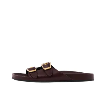 Chloe PU Polyurethane Slip Resistant Slide Slippers Women's Dark Brown
