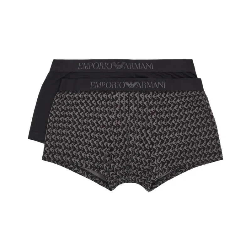 EMPORIO ARMANI Two pack Of Boxer Briefs With A Mixed Pattern Print-0