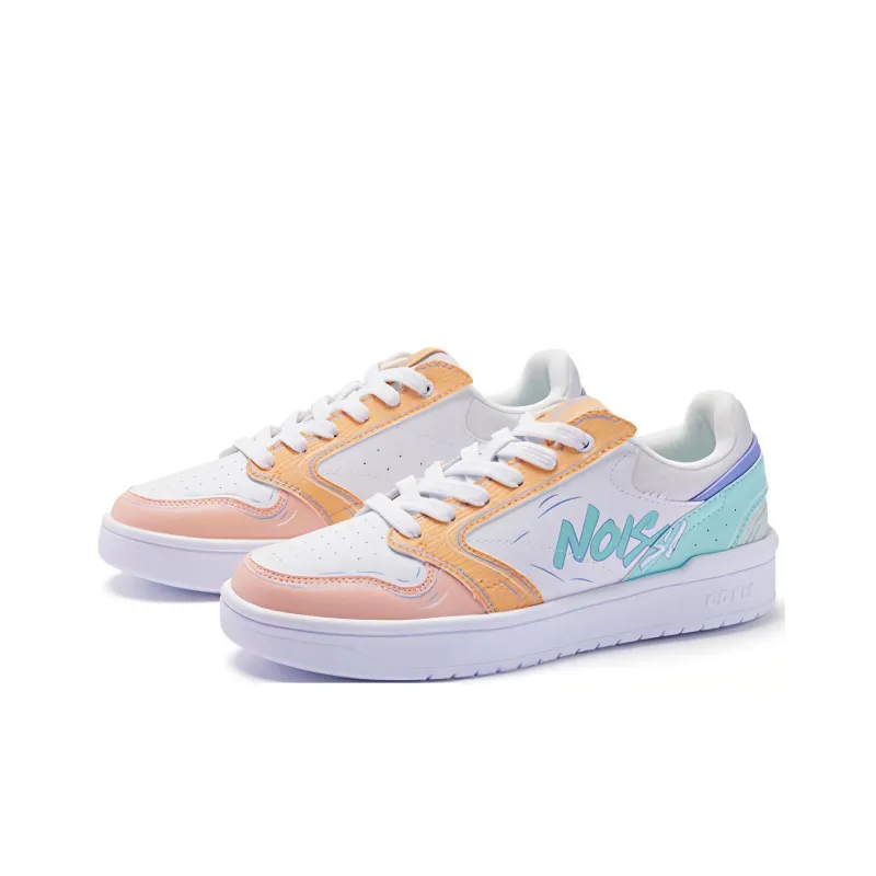 QIAODAN Q-LITESPEED Technology Wear-resistant And Lightweight Low-Top Skateboard Shoes Women's Micro Light Orange-2