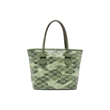MOREAU Leather Tote Bag Shopping Bag Handbag Shoulder Bag Medium Size Women's Green