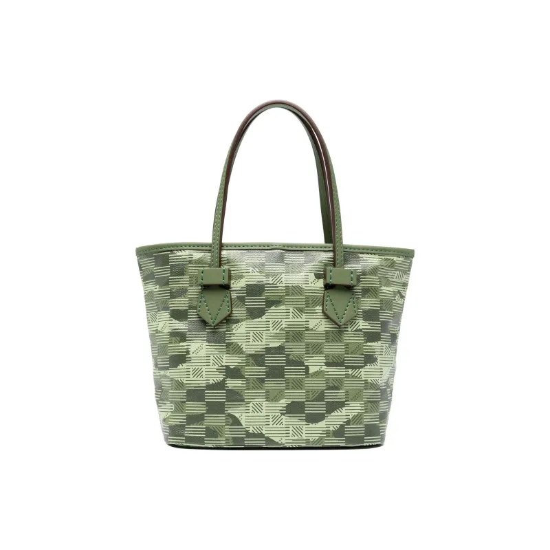 MOREAU Leather Tote Bag Shopping Bag Handbag Shoulder Bag Medium Size Women's Green-0