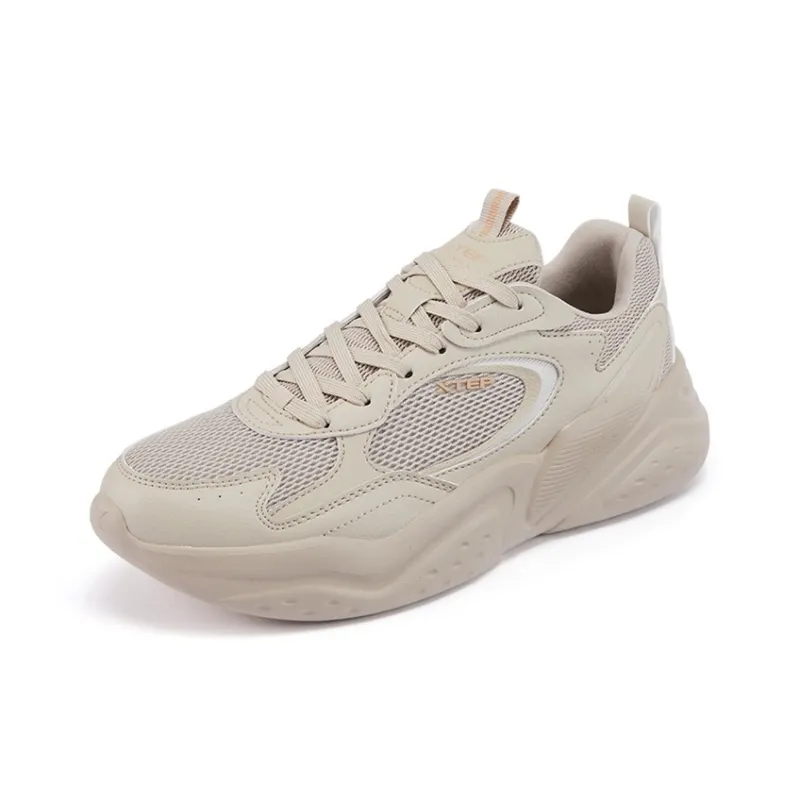 XTEP Slip Resistant, Breathable, Lightweight Low Top Casual Training Running Shoes Men's Khaki-1