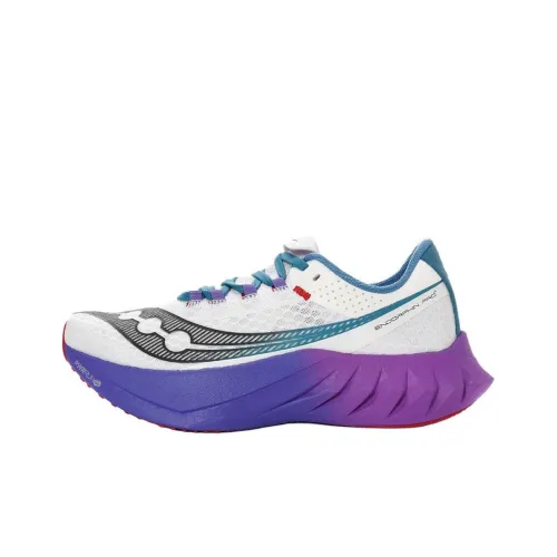 Saucony Endorphin Pro 4 Non slip Lightweight Low Top Running Shoes Women's White