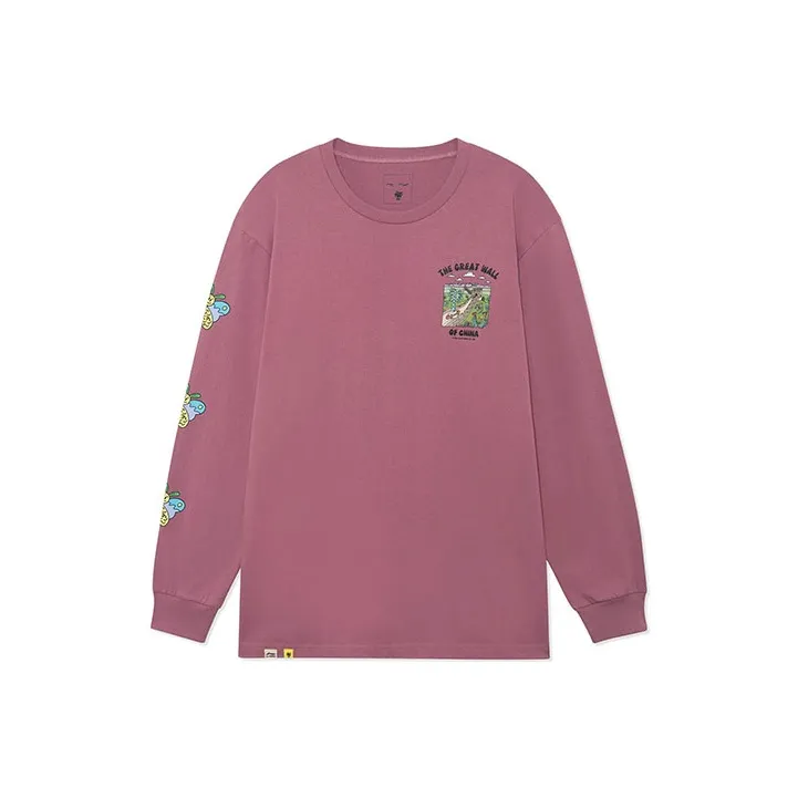 LiNing Skateboard T Shirt Men's Green Orchid Purple-0