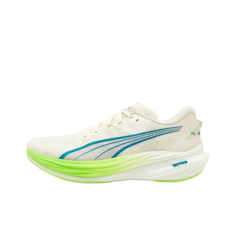 PUMA Deviate NITRO 3 Anti Slip Wear Resistant Low Top Casual Running Shoes Men's White-0