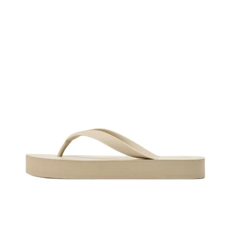 ZARA Abrasion Resistant Flip Flops Women's Beige-0