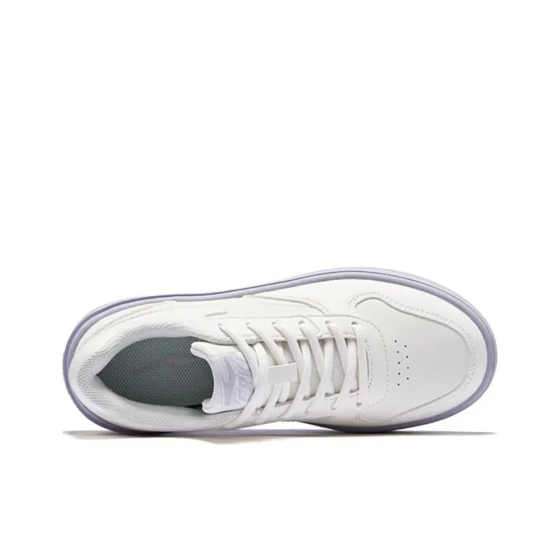 Erke Heavenly Strategy Slip Resistant, Abrasion Resistant Cushioning Low Top Skateboard Shoes Women's White Purple-3