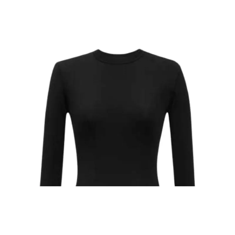 SAINT LAURENT SS25 Long Sleeved Dresses Women's Black-4