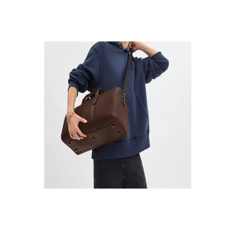 COACH Gotham Leather Travel Bag Men's Brown-4